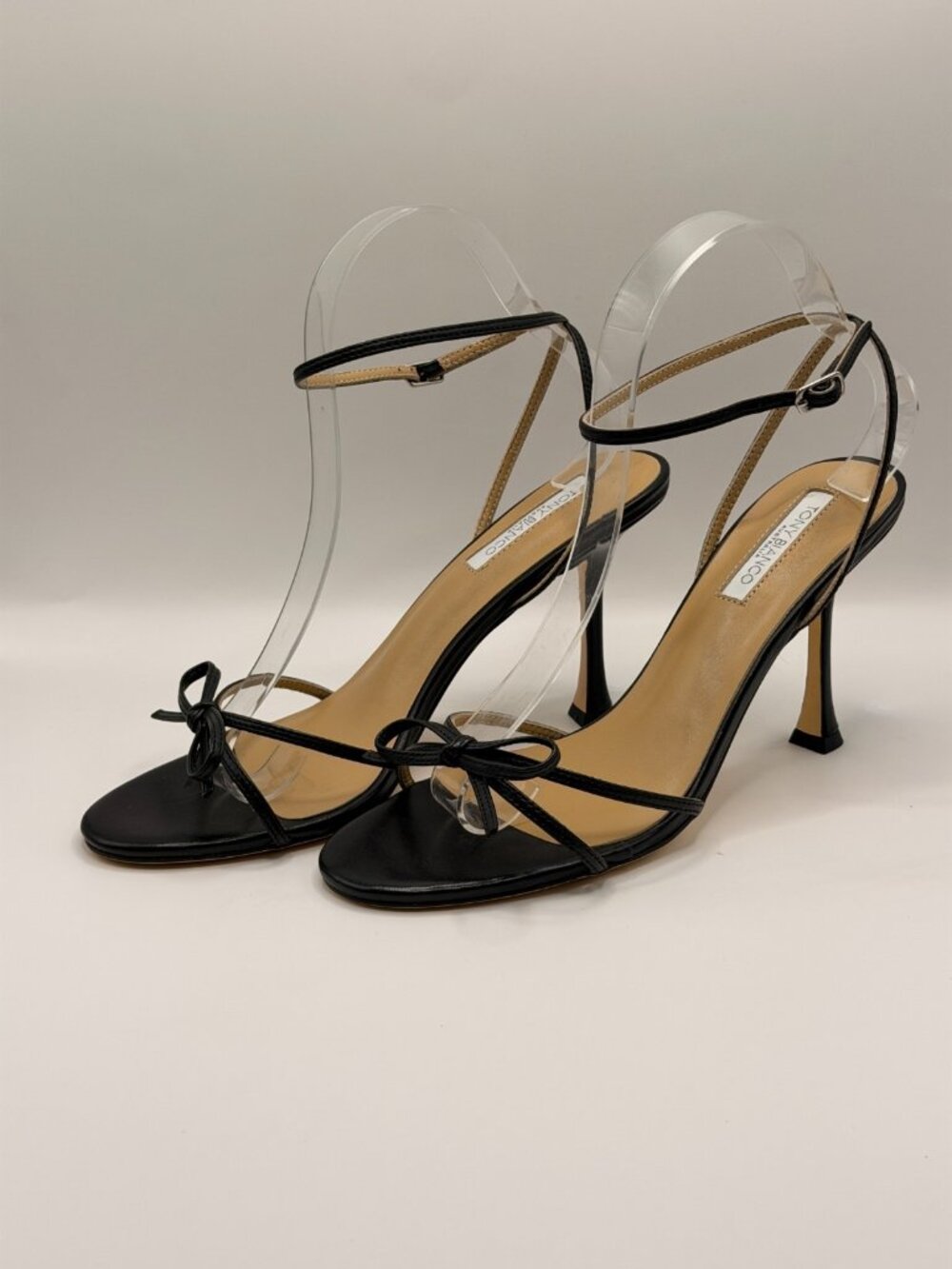 Tony Bianco Women Lover Black Leather Ankle Strap High Heel Sandal Sz 8.5
